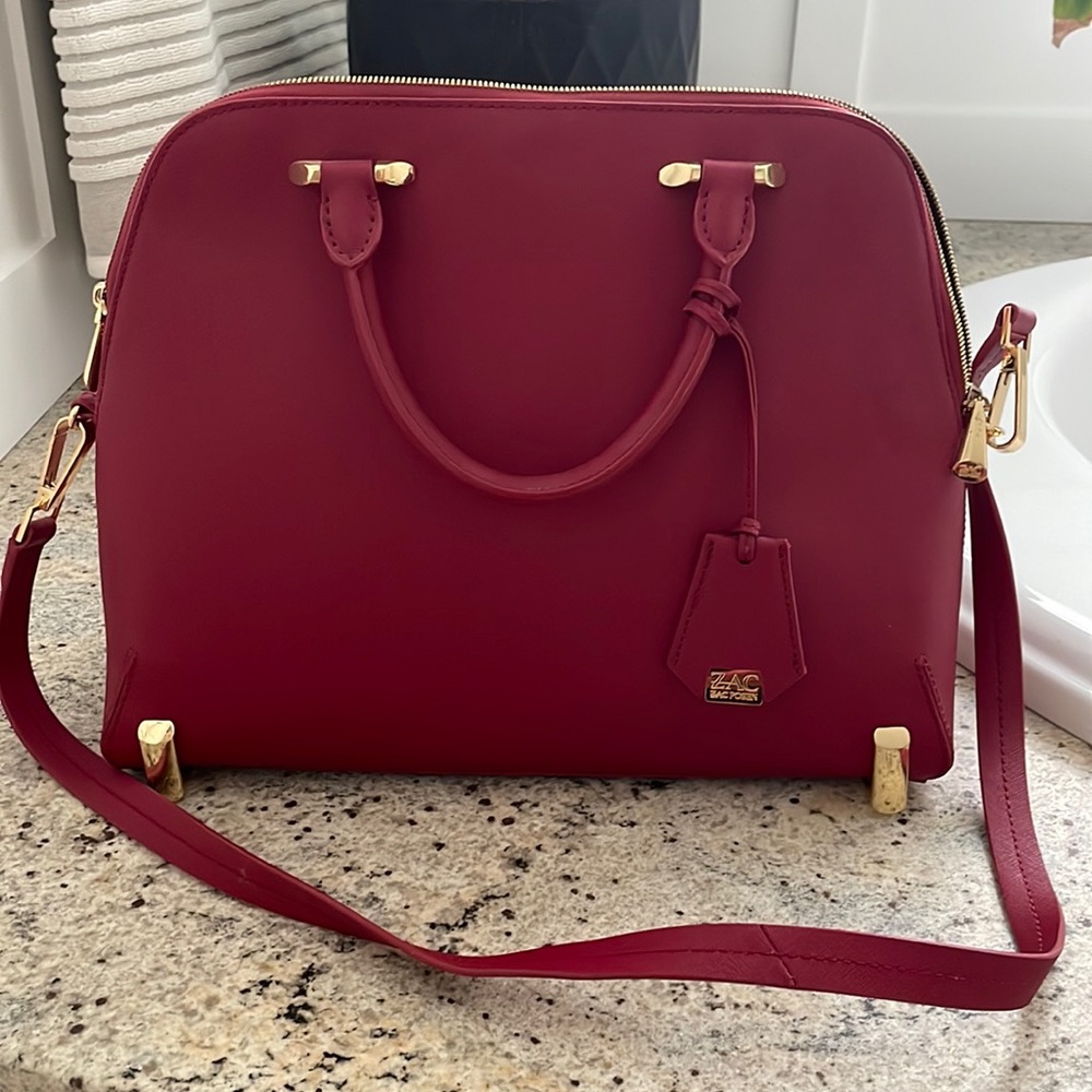 Zac Posen Red Top Handle Purse